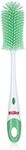 Nuby Soft Non-Scratch Silicone Bristle Bottle & Nipple Brush with Looped Handle, Aqua