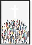 HAUS AND HUES Religious Wall Posters - The Cross of Jesus Christ, Religious Print For Kids, Spiritual Pictures, Religious Pictures Christian Painting, Biblical Posters Catholic Art (Unframed 24"x36")