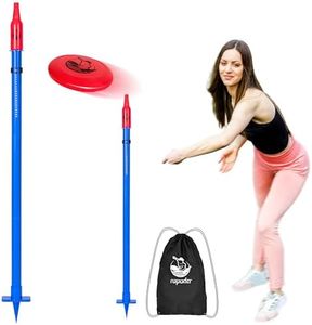 ropoda Outdoor Games - Upgraded Flying Disc Game Set with Thicker Pole (Polish Horseshoes), Pro, Portable Disc Toss Game for Lawn and Beach Games with Reinforced Ground Spike (Includes 2 Extra)-Pro