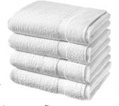 Luxury pack of 4 Bath sheets 100% cotton Towels Bath sheet supersoft quick dry extra large bath towels, White bathsheets for Bathroom, Hotel and Travel, Gym, Spa (White)