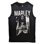 Bob Marley Tank Top Muscle T Shirt Marley B&W Portrait New Official Unisex Black Size XL