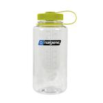 Nalgene Sustain Tritan BPA-Free Water Bottle Made with Material Derived from 50% Plastic Waste, 32 OZ, Wide Mouth, Clear