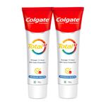 Colgate Total 300gm (2 x 150gm) Advanced Health Antibacterial Toothpaste, Tooth Paste with 12-Hour Anti-Germ Protection, Whole Mouth Health, World's No. 1* Germ-fighting Toothpaste (Combo Pack Offer)