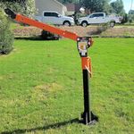 1100lb Folding Truck-Mounted Crane, Painted Steel Pickup Truck Jib Cranes 360 Swivel,for ATV/UTV Winch