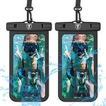 Tekcoo Waterproof Phone Case 2-Pack IPX8 Black Pouch Dry Bag for Samsung Galaxy S23 Ultra Plus Note 20 S22 S21 FE A14 A03S A13 A23 iPhone 14 13 12 Pro Max XS XR SE 8 7 Moto G Stylus Pure Edge 5G UW