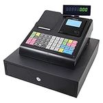 CRG100 Cash Register Till. Ideal for Retail or Hospitality. Simple to Setup and Operate. Extensive Features Such as Cashiers, permissions, tabs/Tables, VAT, Receipt Header. (Black, Standard Drawer)