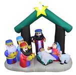 BZB Goods 6 Foot Tall Christmas Inflatable Nativity Scene Indoor Outdoor Yard Decoration