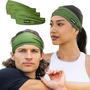 Sweatband for Men and Women - Unisex Headband That Wicks Moisture and Eliminates Excess Sweat - Durable & Long-Lasting - Running, Sports, Football, Triathlons, Construction, Yoga, Gym
