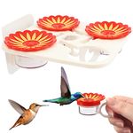 Bekecidi Hummingbird Feeder, 4 PCS Handheld Hummingbird Feeders Small Hummingbird Hand Feeder Plastic Humming Birds Feeders Window Hummingbird Feeders for Outdoors