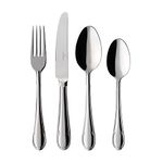 Villeroy & Boch Mademoiselle Cutlery Set, Stainless Steel, Silver, 24 Pieces