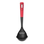 Starfrit Nylon Ladle with Integrated Skimmer - Double Pouring Spout - Won't Scratch Cookware - Non-Slip Handle - Heat Resistant - Dishwasher Safe