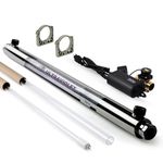 iSpring UVF55FS Whole House UV Water Filter with Smart Flow Sensor Switch, 55W, 12 GPM