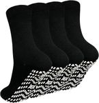 ZAKASA Non-slip Mens Slipper Socks: Grip Socks Mens Cotton Hospital Anti Skid Sock Men Athletic Grippy Sock