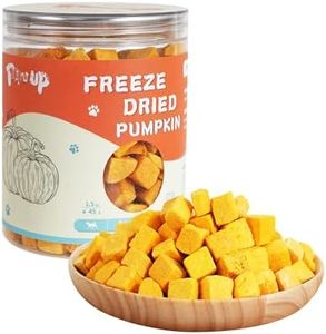 PAWUP Freeze-Dried Pumpkin Treats for Dogs & Cats – High Fiber, Single Ingredient Natural Snacks for Digestion & Gut Health, Healthy Food Toppers, 1.58 oz