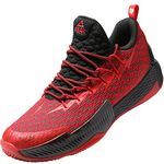 PEAK Men's Sneakers, Lou Williams Lightning Sport Shoes for Basketball, Running, Walking, Pigeon Blood, 14