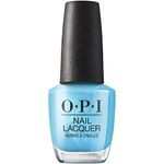 OPI Nail Lacquer Surf Naked (Sky Blue Pearl) 15ml, Long Lasting Nail polish, Fast Drying, Chip Resistant