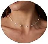 Pancert Silver Pearl Necklaces for 