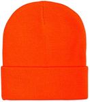 Klarny Blaze Orange Hunting Hat for Men, Women, Kids, High-Visibility Orange Hunting Beanie, Comfortable, Stretchy Knit Hunter Orange Hat Deer & Bow Hunting Gear, Safety Accessories, One Size