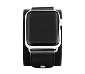 wide Leather cuff band compatible with Apple watch 38mm 40mm 41mm 42mm 44mm 45mm 49mm, Handmade UA 1362