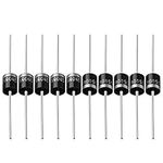 30 Pieces 15SQ045 Schottky Diodes, Barrier Rectifier Diode 15A 45V Diode Axial Schottky Blocking Diodes for Solar Panel (6CM, Black)