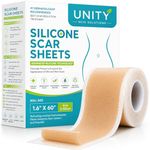 Silicone Scar Tape Scar Sheet - Upgrade Professional Medical Scar Removal Treatment, Non irritating, Painless for C-Section, Surgical Scars, Burn, Keloid, Acne (4cm x 150cm Roll) (Pack of 2)