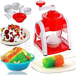 WayMore Ice Gola Slush Maker Ice Snow Maker Machine | Ice Crusher | with Reusable 3 Bowl,1 Glass, 6 Sticks and 1 Dish (Random Color)