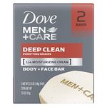 Dove Men + Care Body and Face Bar, Deep Clean, 2 Count