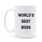 15 OZ World's Best Boss Coffee Mug - The Office TV Show Merchandise, Dunder Mifflin Mug, Michael Scott Mug As Seen On TV