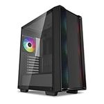 DeepCool CC560 ARGB V2 Mid-Tower ATX PC Case High-Airflow 4X Pre-Installed 120mm PWM ARGB Fans Gaming PC Case with Tempered Glass Side Panel 360mm Radiator Support USB 3.0 Audio/Mic Combo Jack