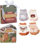 Tickle & Main Woodland Forest Friends, 5-Piece Gift Set for Infants 0-12 Months, includes Storybook and 4 Pairs of Animal Socks