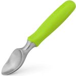 Rockland Guard Ice Cream Scoop with Chisel-Shaped Tip, Non-Slip Easy to Grip Handle, Solid Stainless Steel for Hard or Soft Ice Cream - Dishwasher Safe. (Green)