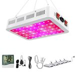 NAILGIRLS Grow Light 600W LED Plant Grow Light Full Spectrum,Dual Switch Veg/Bloom Daisy Chain Plant Grow Heat Lamp with Temperature Hygrometer for Indoor Plants Grow