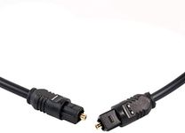 Conwork 2-Pack 3ft Fiber Optic TOSLink Digital Audio Cable Male to Male Lightweight and Flexible Compatible With S/PDIF ADAT's Dolby Digital -Slim 4.0mm OD