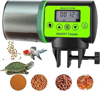 BlueFire Automatic Fish Feeder Timer Feeder for Fish Moisture-Proof Fish Food Dispenser Auto Fish Feeder Turtle Feeder with LCD Display for Aquarium or Fish Tank