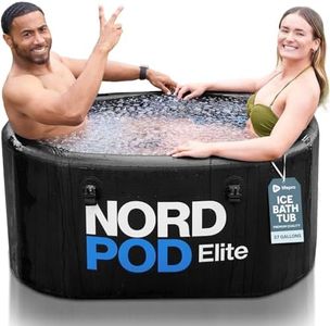 Lifepro NordPod Elite Recovery Ice Tub - 2 Person Portable Ice Bath Tub for Athletes - Cold Plunge Tub for Outdoor, Easy Setup Cold Bath with All-Weather Lid and Air Pump, Ice Baths for at Home