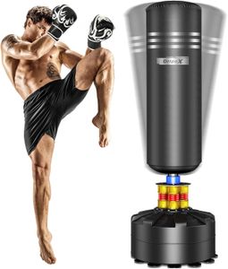 Dripex Free Standing Punch Bag 5.7ft – Black Boxing Training Bag