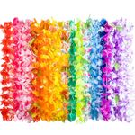 JOYIN Toy 24 Counts Hawaiian Leis Bulk, Tropical Flower Lei Hawaiian Lei Beach Hawaii Luau Party Favors Decoration Birthday Party Supplies