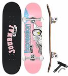 Jaspo Urban Expression 31 X 8 Inches Canadian Maple 7-Layer Skateboard Complete Fully Assembled Kids/Boys/Girls/Youth/Adults Â– Made In India (Urban Expression) - Multicolor