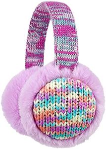 Flammi Kids Knit Earmuffs Winter Outdoor Furry Ear Warmers for Boys Girls (Lavender)
