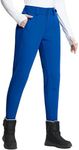 BALEAF Women's Fleece Lined Snow Ski Pants Waterproof Insulated Windproof Slim Thermal Winter Pants Hiking Snowboard Blue 2XL