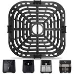 Air Fryer Replacement Parts for Instant Pot Vortex Plus 6 in 1 6 QT Gourmia GAF735 GAF685 6 QT Air Fryer, Air Fryer Accessories Grill Plate Grill Pan Crisper Plate Tray Rack, Dishwasher Safe