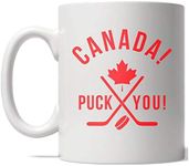 Crazy Dog T-Shirts Canada Puck You Mug Funny Hockey Pride Coffee Cup - 11oz