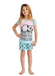 Girls 3-Piece Pajama Set Kids Sleepwear, Short Sleeve Top with Long Pants and Matching Shorts PJ Set, Pink, XS