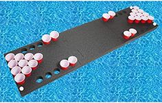 Case Club Floating Beer Pong Table (2" Thick Heavy Duty Foam) - Cup Pong Summer Pool Party Game