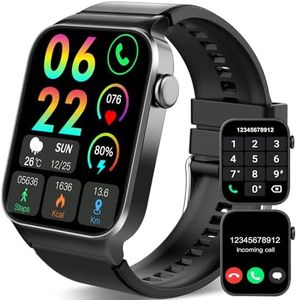VKROBAG Montre Connectée Homme Femme avec Appel Bluetooth, 1.85" Smartwatch avec Podometre, Sommeil, Montre Connectee Sport avec 100+ Modes Sportifs, Etanche IP68, Montre Intelligente pour Android iOS