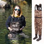 NEYGU 5MM Insulated Neoprene Hunting Waders WIth Rubber Boots, Feet US9 / EU43, Height ≤190cm