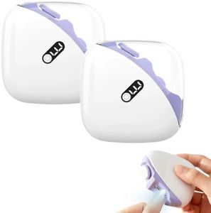 Electric Nail Trimmer, 3 Speeds Electric Nail Clipper of LED Light, USB Rechargeable Automatic Nail Clipper, 2 in 1 Electric Toenail Clippers with Polishing (Purple, 2Pcs)