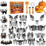 Hysagtek Halloween Pumpkin Carving Kit - 24 Piece Pumpkin Carving Tool Set Professional DIY Stainless Steel Pumpkin Carving Cutters Pumpkin Stencils for Adults & Kids Heavy Duty Halloween Decoration