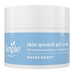 Simple Water Boost Skin Quench Gel Face Cream with 19% Hydrating Actives and Hyaluronic Acid Moisturiser for Dry Skin 50 ml