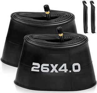 2 Pack 26x4 Fat Bike Tube with AV 32mm Valve, Premium Butyl Rubber 26 x 3.50 26x3.60 26x3.80 Fat Tire Bike Tubes with 2 Tire Levers, 26x4 Bike Tube for Road/MTB/E Bike by Hydencamm(2 of One Size)